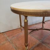 Brass and marble coffee table