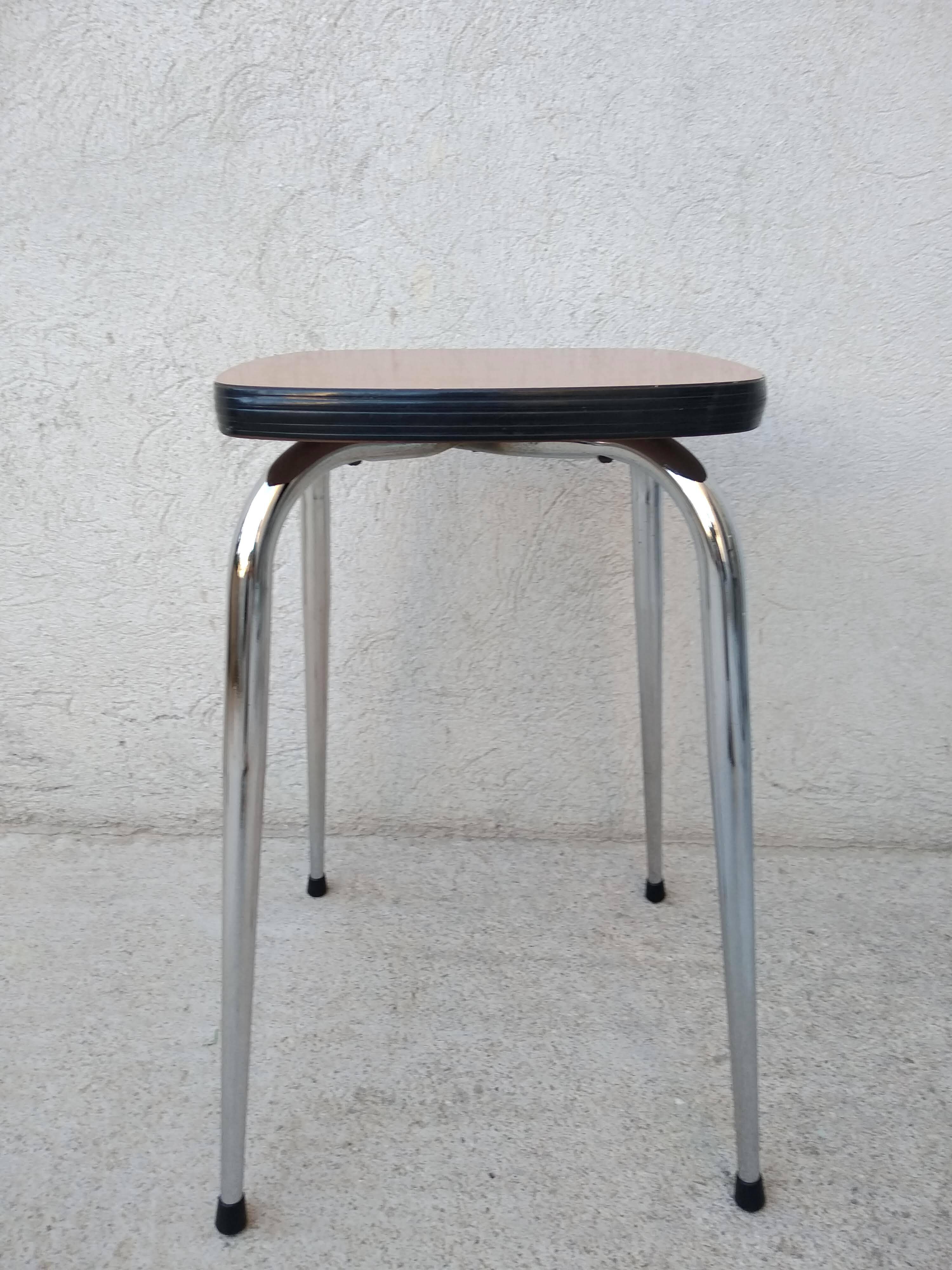Formica wood effect stool