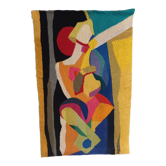 Tapisserie en laine esprit cubiste