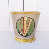 Cache pot en céramique décor bambou Langet