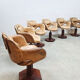 Vintage rare leather swivel chairs