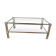 Table basse en métal doré des années 60/70