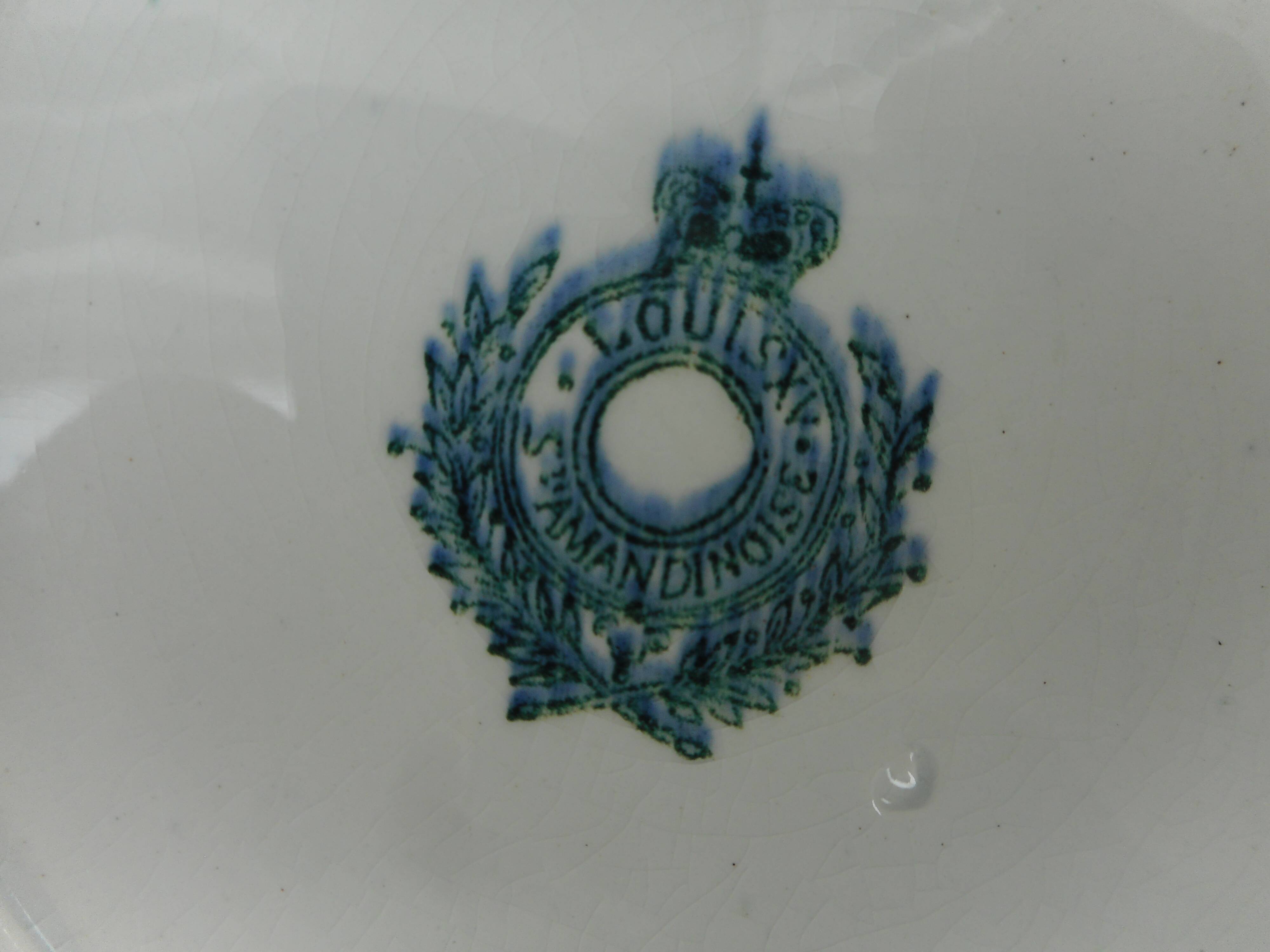 Two hollow plates made of earthenware