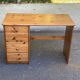 Solid pine desk with a 4-drawer unit — Scandinavian / chalet style
