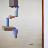 Geometrical abstract painting, 1970s