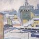 Peinture à l'huile de Bertil Landelius 1935