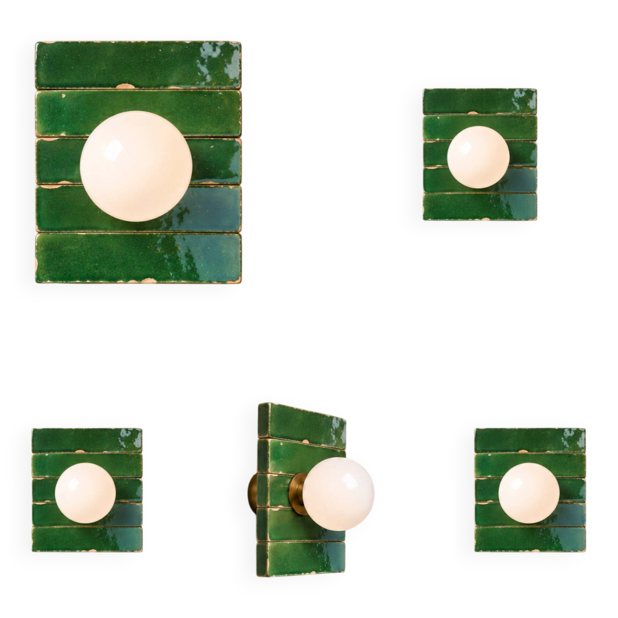 Green bejmat wall lamp