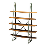 Bakery Display Rack with Iron Frame and Oak Shelves, France, 1920s