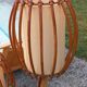 Bamboo and rattan floor lamp 2 lights from the 70s