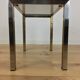 Table d'appoint, bout de canapé chrome et doré style Hollywood Regency 1970