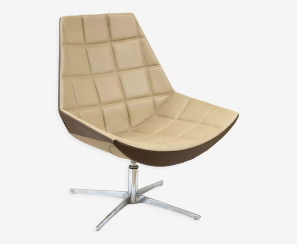 Fauteuil « kayak » cuir pivotant Kastel