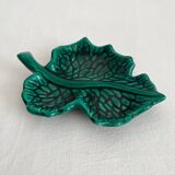 Vallauris green leaf slip bowl