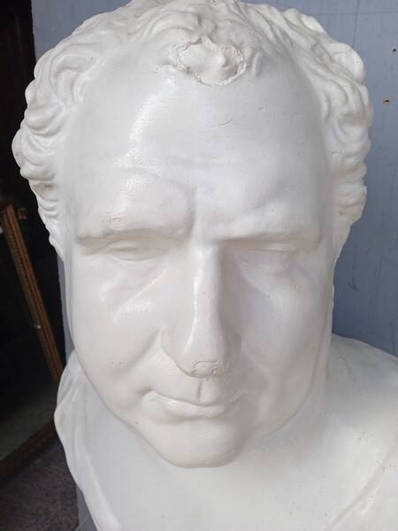 Vitellius plaster bust 60cm th mid 20th century