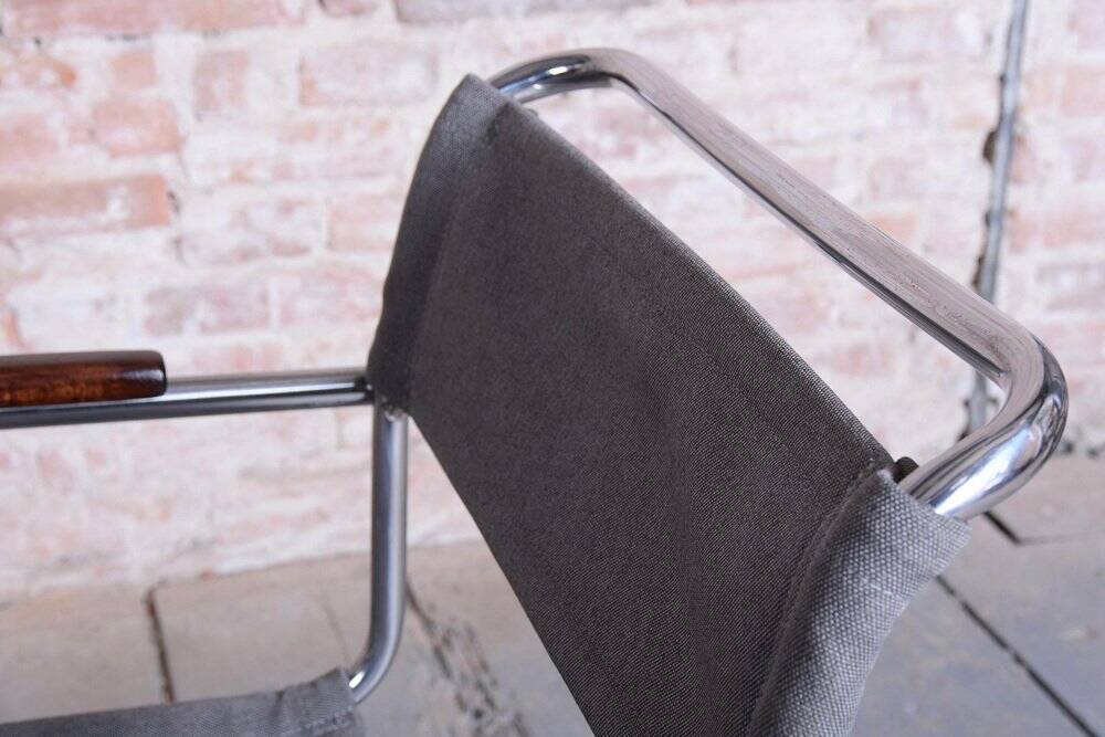 Bauhaus Czech Chrome Armchair by Marcel Breuer for Thonet, 1930s