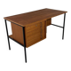 Independent teak and black steel desk by Günter Renkel, 1960s.