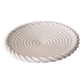 Large white spiral dish Malicorne