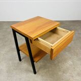50s bedside table with wood effect, modernist