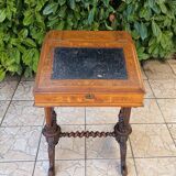 Davenport desk in marquetry walnut, Victorian period.
