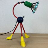 Tripod lamp primary colors Memphis style 80s