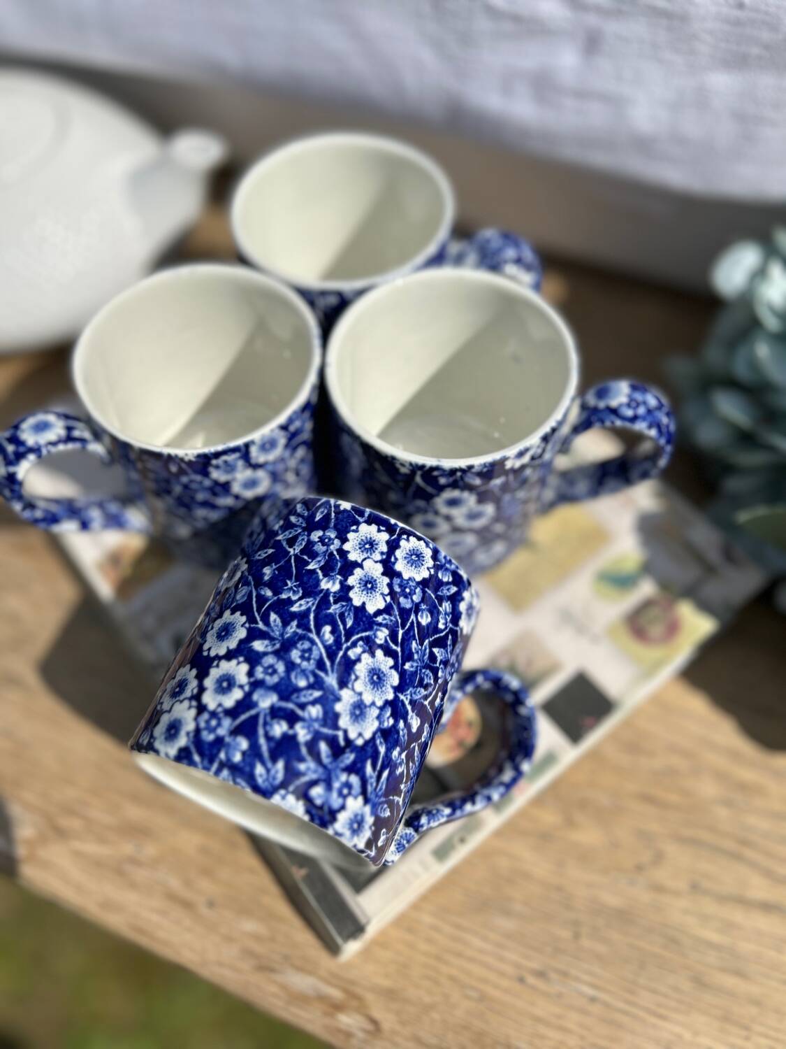 Burleigh Blue Calico Mug