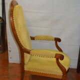 Walnut voltaire armchair