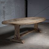 Oval Diamond table in old oak – 300 x 100 cm