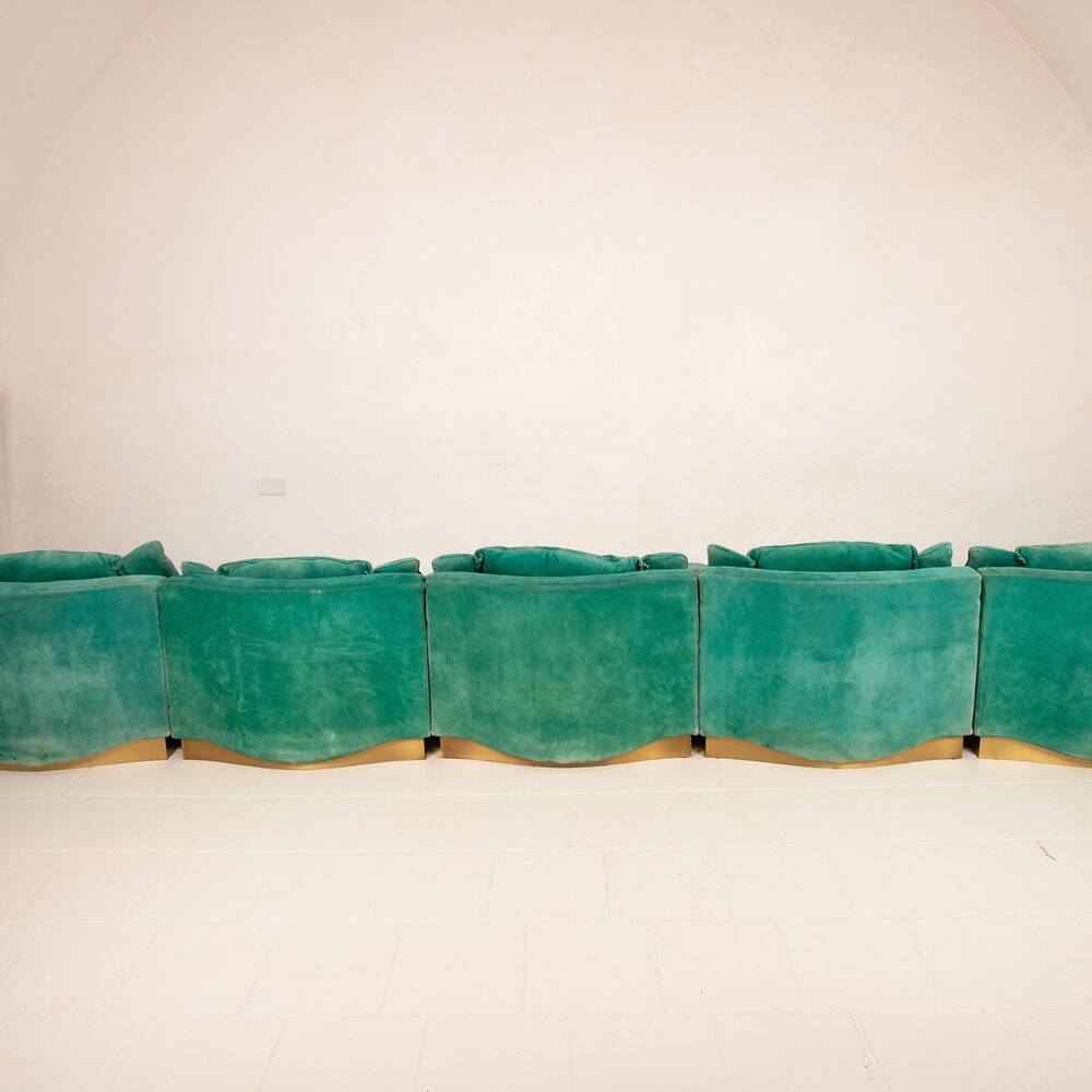 Set of 5 Stropiccio armchairs by Luciano Frigerio for Frigerio di Desio 1975