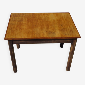 Vintage oak and veneer table, 1960s