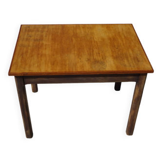 Vintage oak and veneer table, 1960s
