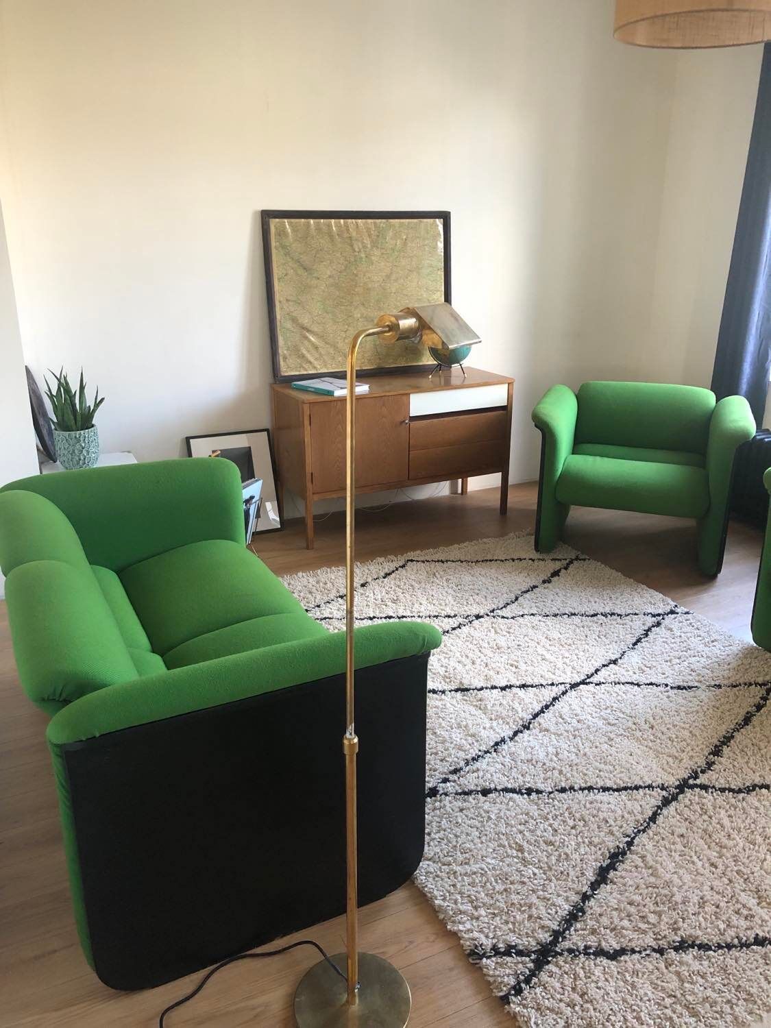 Set sofa two places and two armchairs Whilkhahn model 842/5 and 841/5 80s