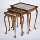 Vintage Nesting Tables with Rattan and Glass Top by Jason Møbler, 1960s, Set of 3