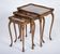 Vintage Nesting Tables with Rattan and Glass Top by Jason Møbler, 1960s, Set of 3
