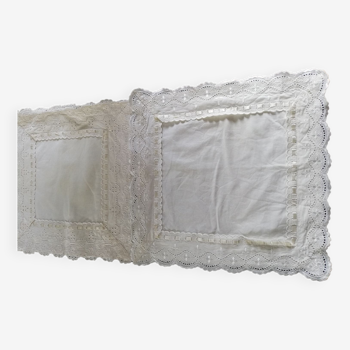 Pair of lace cushion covers