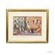 Oil painting by Alexander Michael from the market of S. Felice Circeo, 1983.