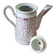 Flowered teapot, made in Korea.