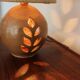 Lattice stoneware lamp
