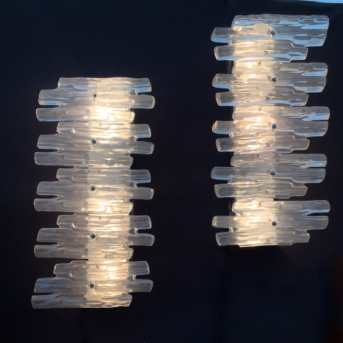 Pair of vintage lucite sconces, 1960