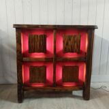 Brutalist bar counter in solid elm