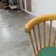Baumann desk and chair, 1960s, Formica, wood and black, green seat