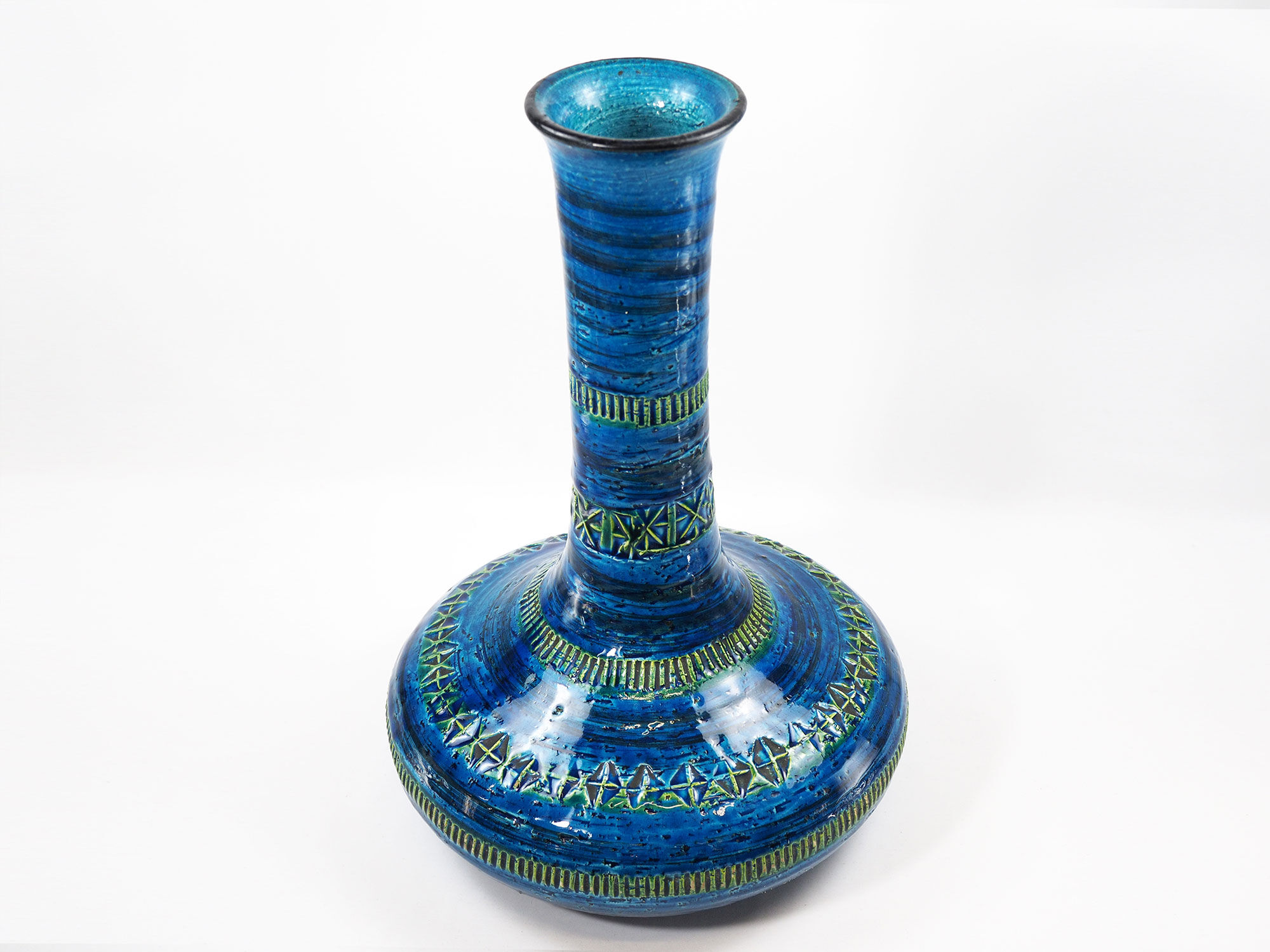 Aldo Londi for Bitossi Rimini blue Vase-Circa 1960