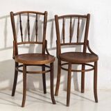 Antique Parisian café-style chairs (c. 1920). Set of 6, no. 3
