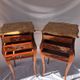Louis XV Marquetry Bedside Tables, Pair of Vintage French Nightstands