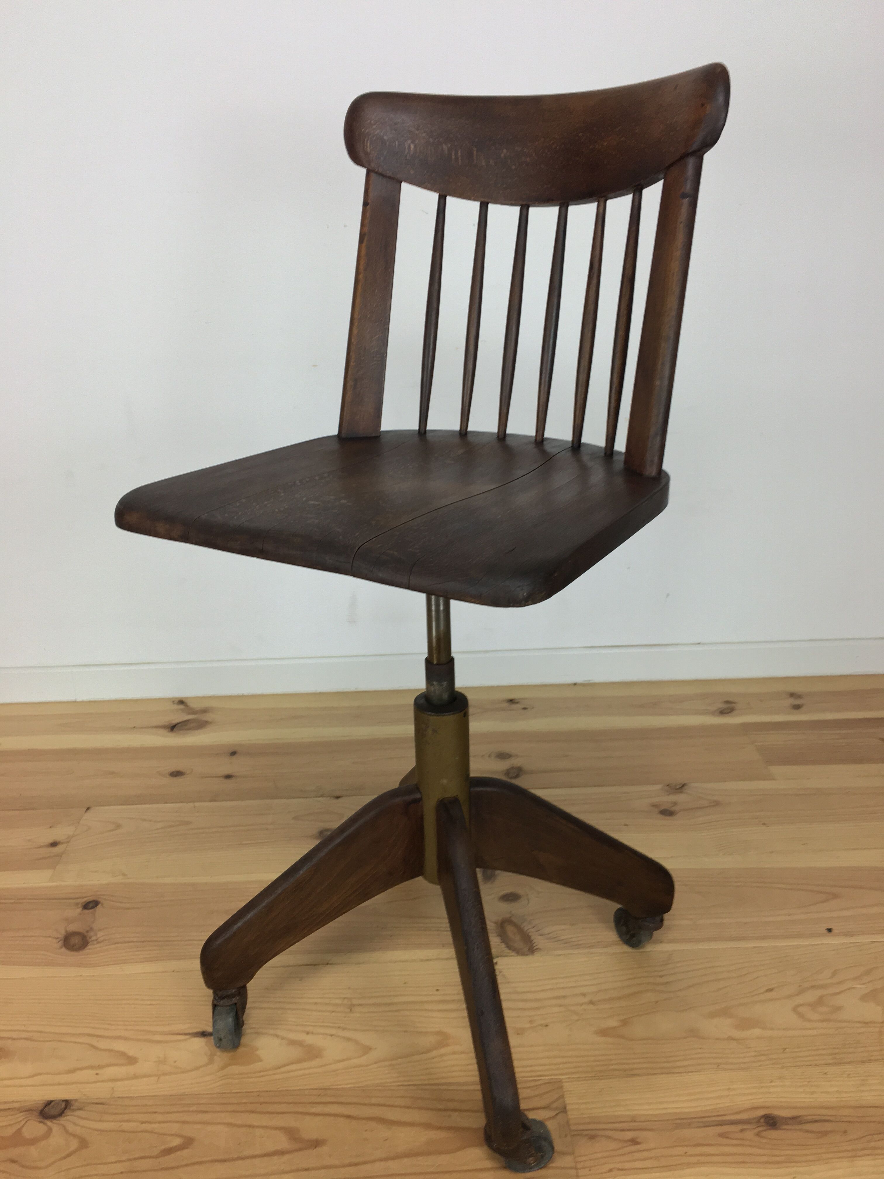 American office chair by Stoll Giroflex, wood
