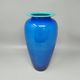 1960s luxury handcrafted blue vase in Murano glass by Ca Dei Vetrai. Made in Italy