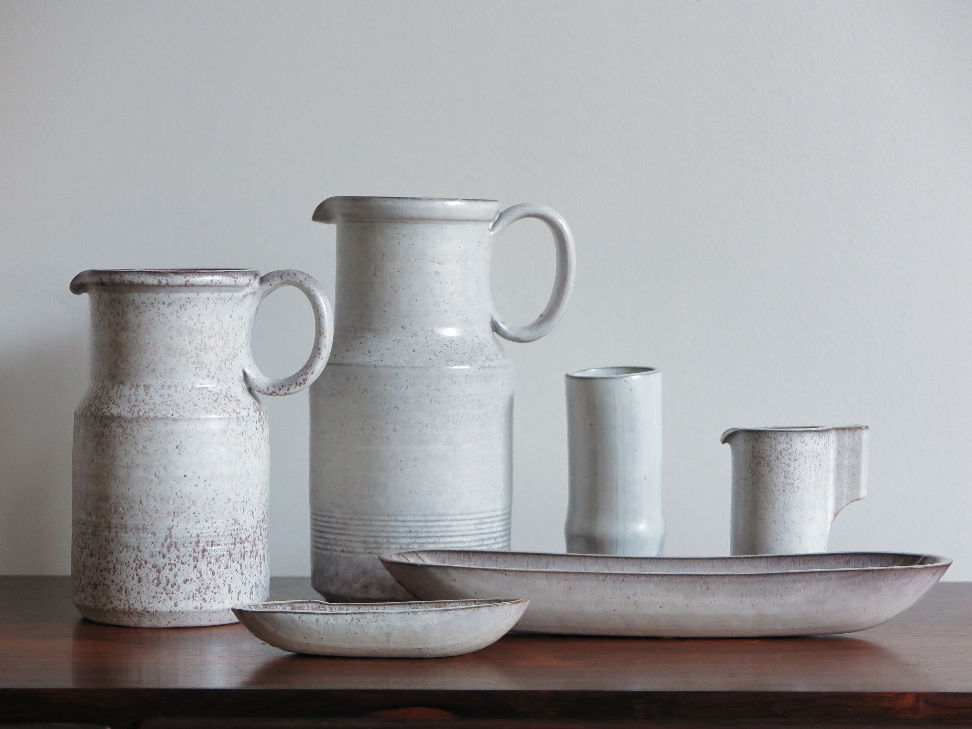 Alessio Tasca Italian ceramic vases set, 1970s