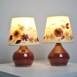 Pair of bedside lamps 1970