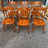 Set of 6 country western style chairs