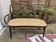 Banquette Thonet ancienne en bois courbé et cannage, signée