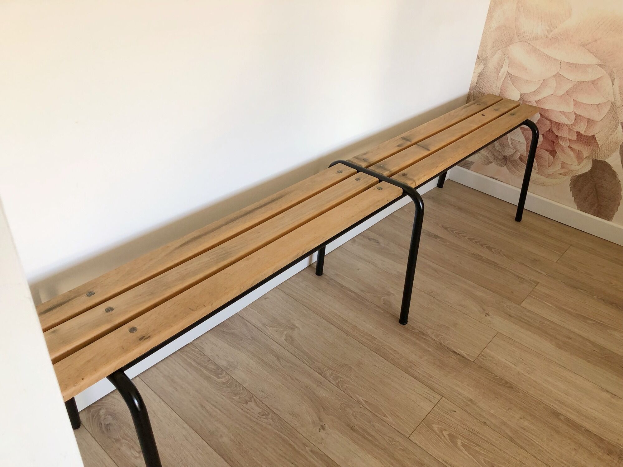Former school bench from the 60s, adult model