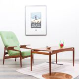 Large Scandinavian coffee table in teak from the 1960s.